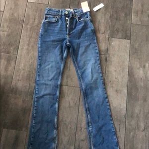Free People high waisted Emmy split hem jeans 24